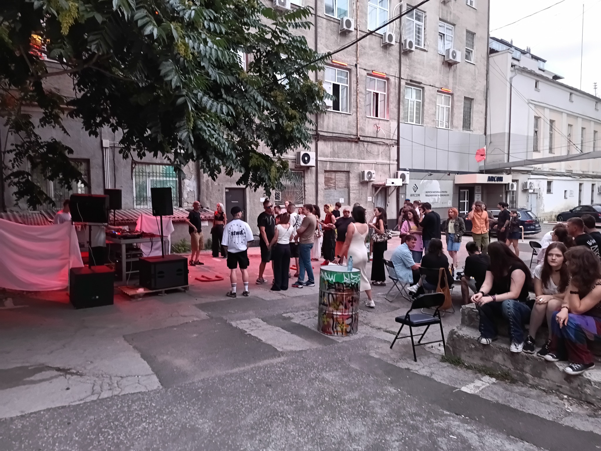 NOD courtyard in Chisinau before the night crowd arrived