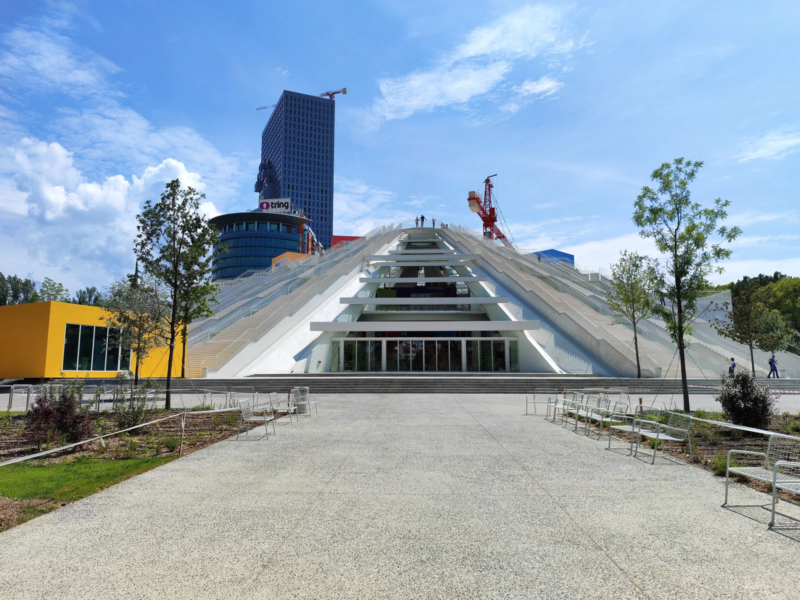 The Pyramid of Tirana and its public terraces