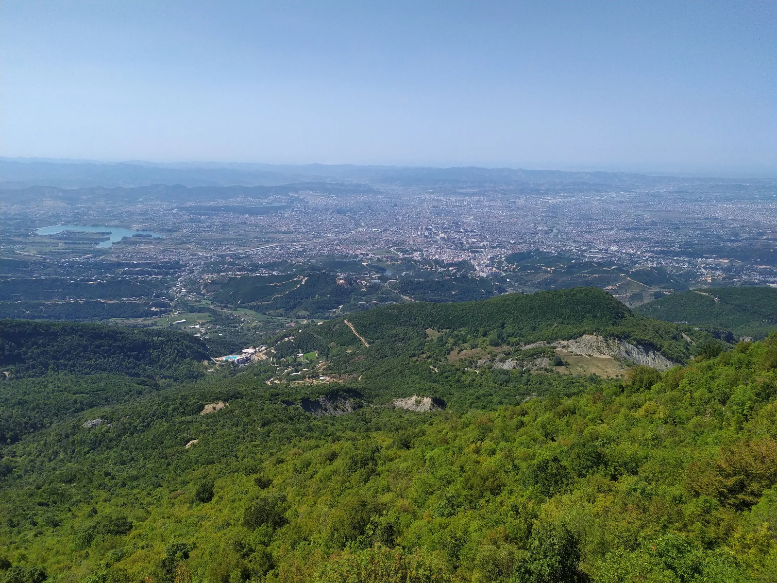 View across Tirana from Mount Dajti