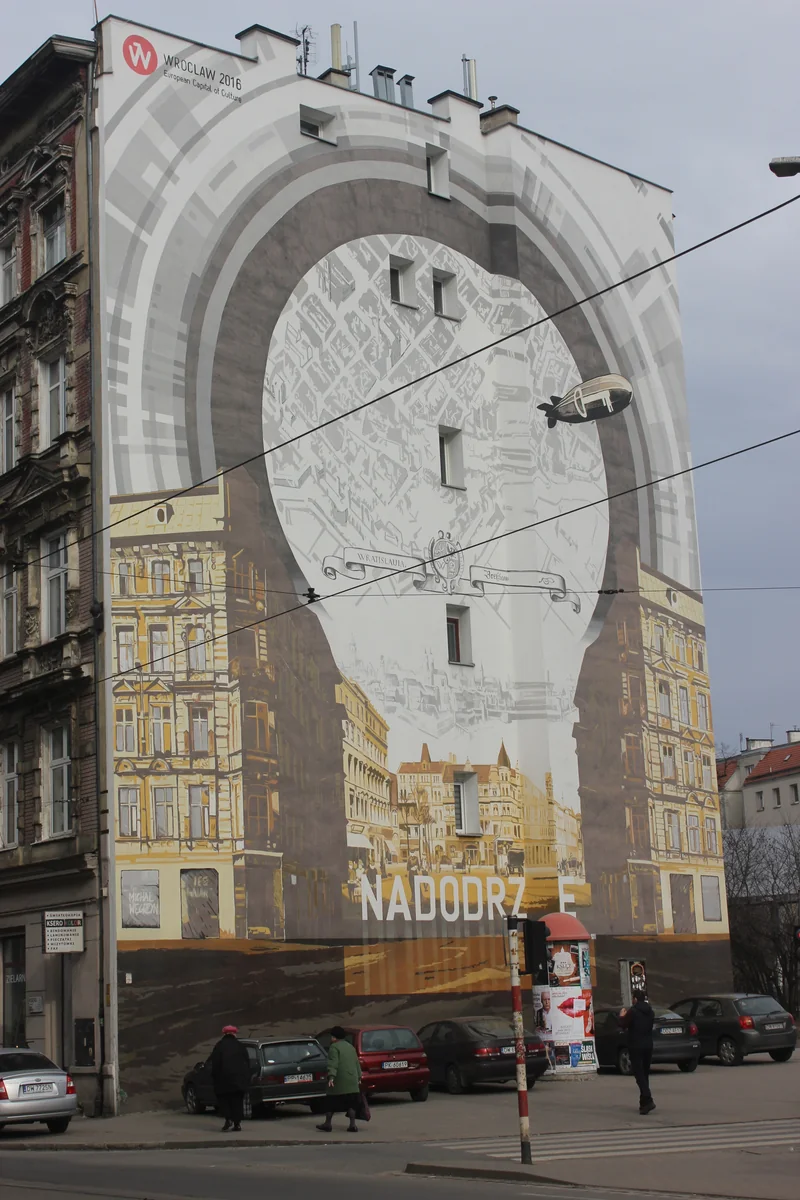 Street mural in the Nadodrze neighbourhood of Wroclaw