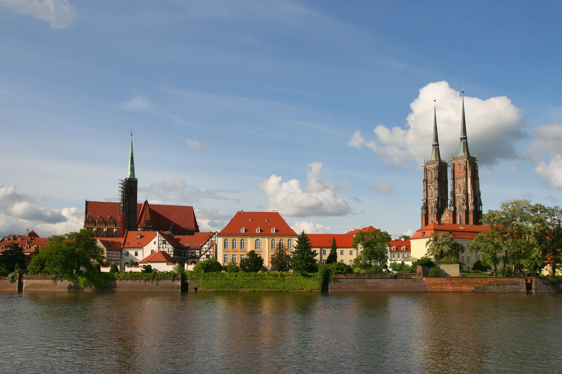 Cathedral Island across the Oder in Wroclaw