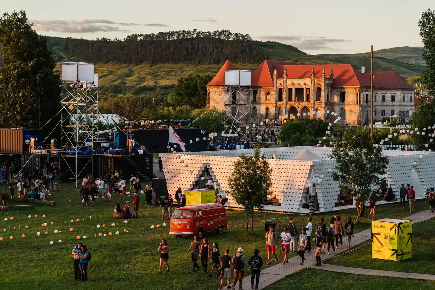 Festival grounds and stages at Electric Castle in Bonțida