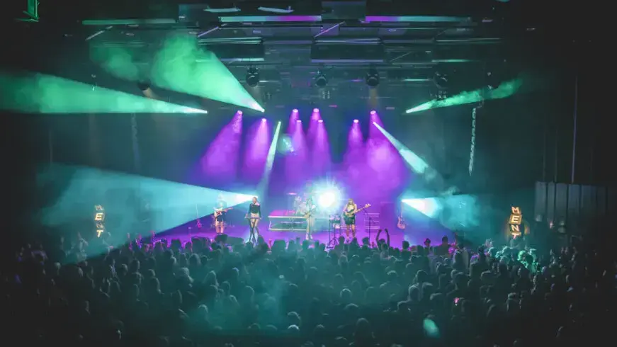 Los Bitchos performing at Kino Šiška during MENT Ljubljana